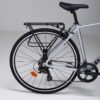 900-ultra-light-pannier-rack-decathlon-8402094-1.jpg Lightweight Rear Bicycle Luggage Carrier Rack