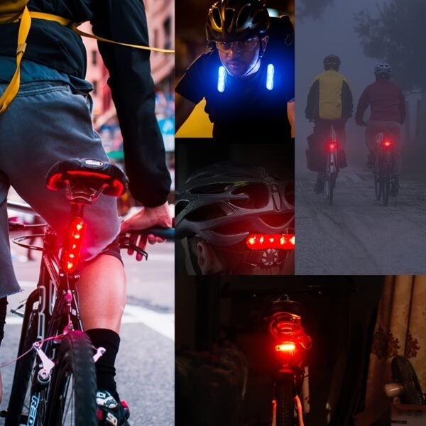 USB Rechargeable LED Bicycle Rear Warning Light