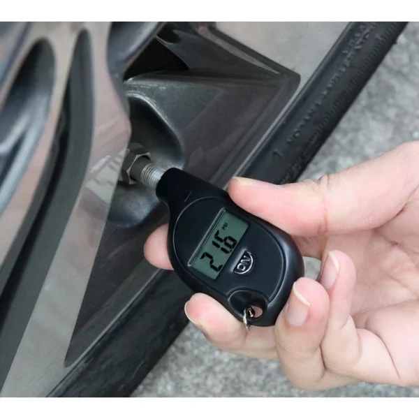 Compact Digital Tyre Pressure Gauge Keychain