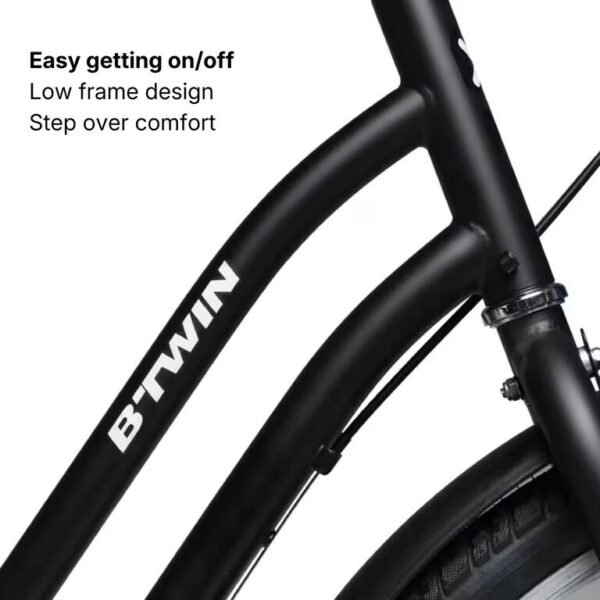 city-bike-elops-100-low-frame-26-inch-single-speed-black-elops-8545933-3.jpg 26-Inch Single-Speed Low-Step City Bicycle – Black