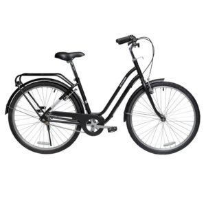 city-bike-elops-100-low-frame-26-inch-single-speed-black-elops-8545933.jpg 26-Inch Single-Speed Low-Step City Bicycle – Black