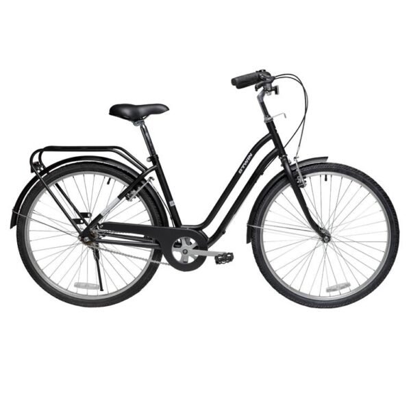 city-bike-elops-100-low-frame-26-inch-single-speed-black-elops-8545933.jpg 26-Inch Single-Speed Low-Step City Bicycle – Black