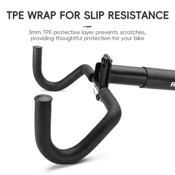 Heavy-Duty Carbon Steel Wall-Mounted Bicycle Rack