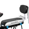 Padded Rear Bicycle Passenger Seat with Backrest
