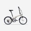 folding-bike-tilt-120-adj-20-inch-6-speed-beige-btwin-8841753.jpg 20-Inch Adjustable 6-Speed Compact Folding Bicycle – Beige