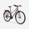 long-distance-bike-500-low-frame-purple-btwin-9001063-1.jpg Low-Step Long-Distance Touring Bicycle – Purple