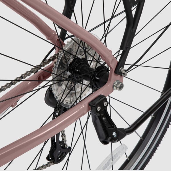 long-distance-bike-500-low-frame-purple-btwin-9001063-3.jpg Low-Step Long-Distance Touring Bicycle – Purple