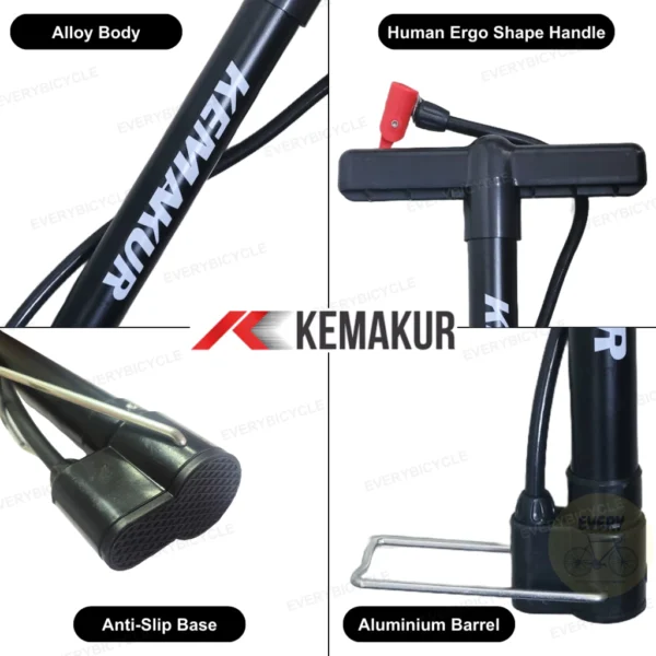 Compact Handheld Bicycle Tyre Inflation Pump