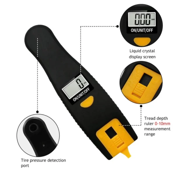 Dual-Function Vehicle Tyre Pressure Gauge