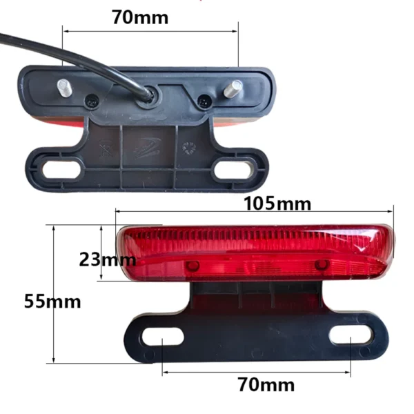 LED Rear Brake Warning Light for Electric Bicycles
